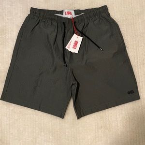 Solid & Striped lined swim trunks Size M NWT